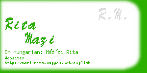 rita mazi business card